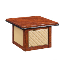 Luxury sofa matching F68028 Wood leather Square Tea Coffee Table